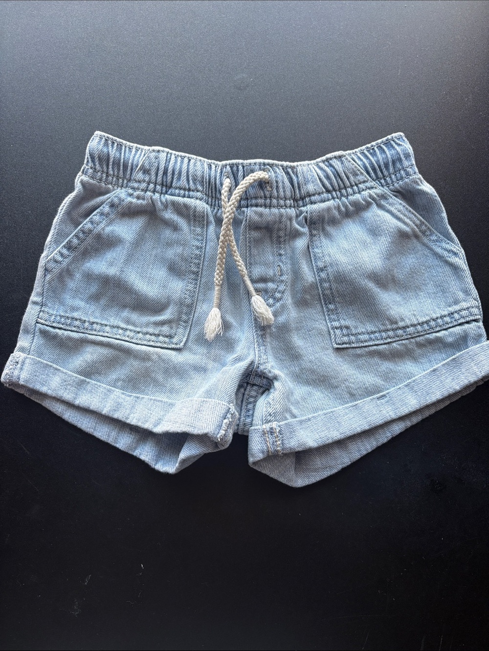 Cat & Jack Light Blue Denim Look Girls Shorts